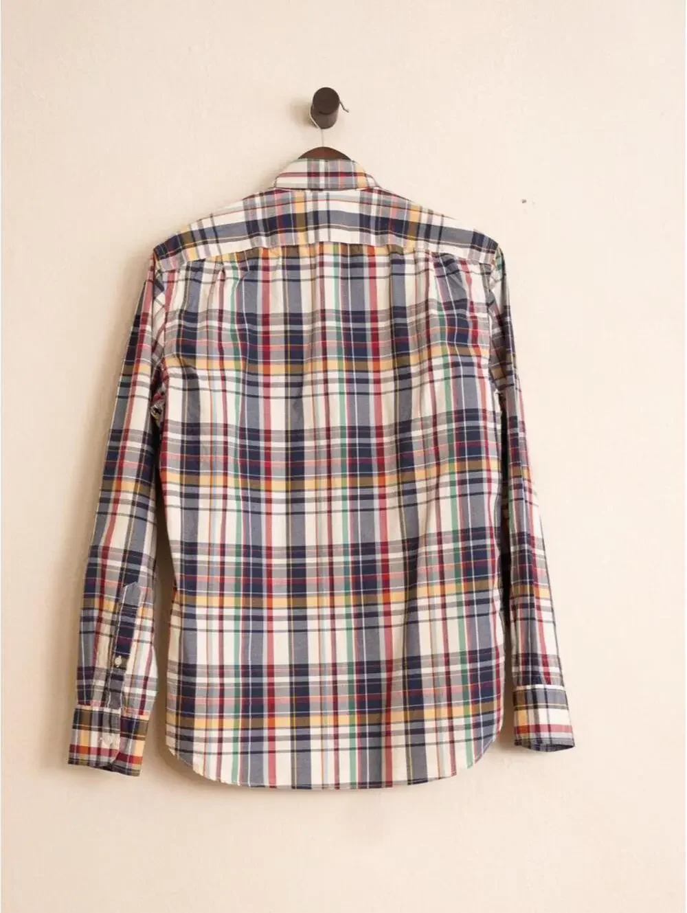 J.Crew Flex Washed Multicolor Plaid Button Down Shirt Men’s Small Slim